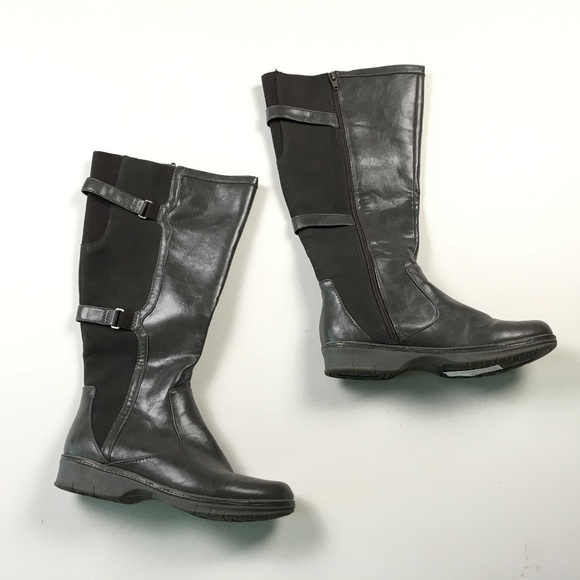 Life Stride Shoes Life Stride Womens Brown Leather Zip Boots Size Poshmark